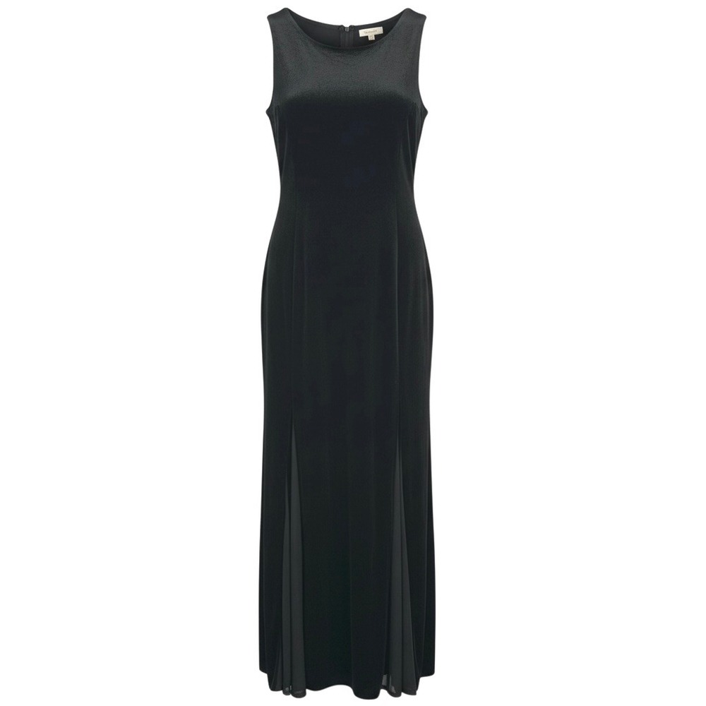 VTG Ronni Nicole Black Velvet Evening Gown Formal Dress Size 8 money elegant